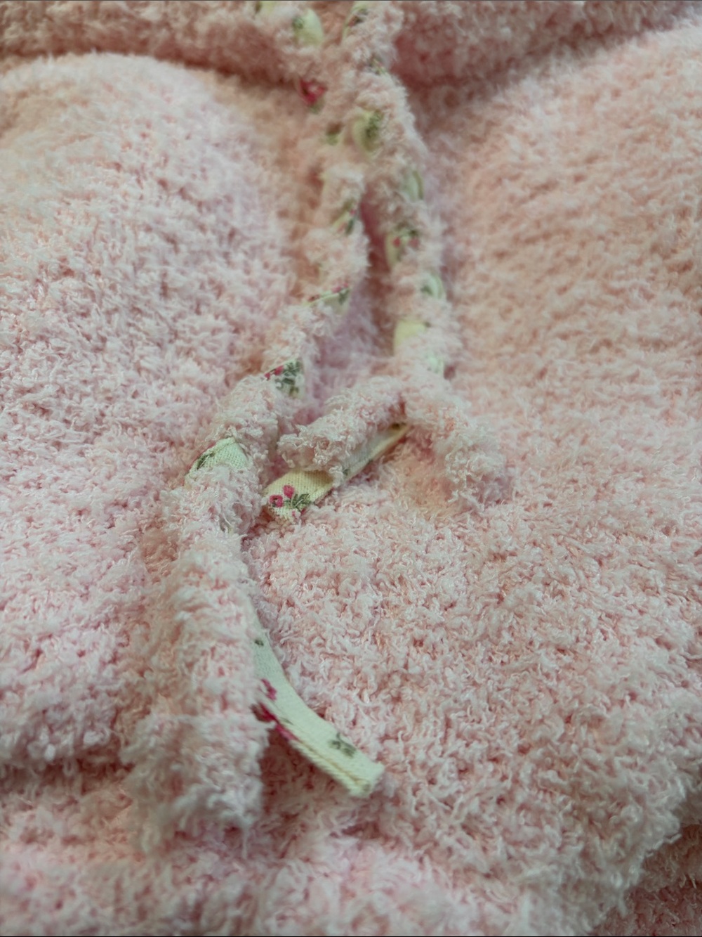 NWT POL Solid Adjustable Drawstring Waist Pink Casual FLUFFY Sweater Pants - Picture 5 of 8